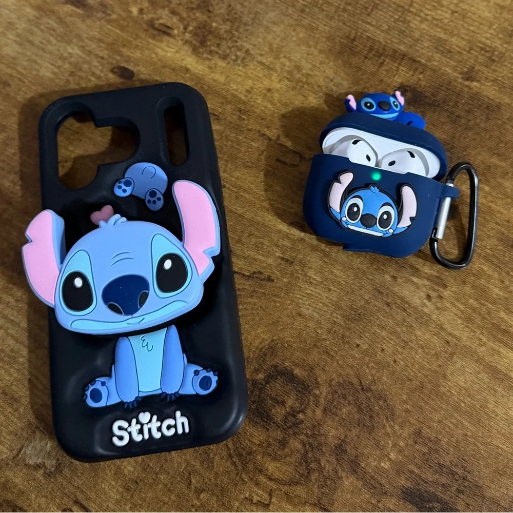 Stitch Iphone 17 pro case& Airpods 4 case